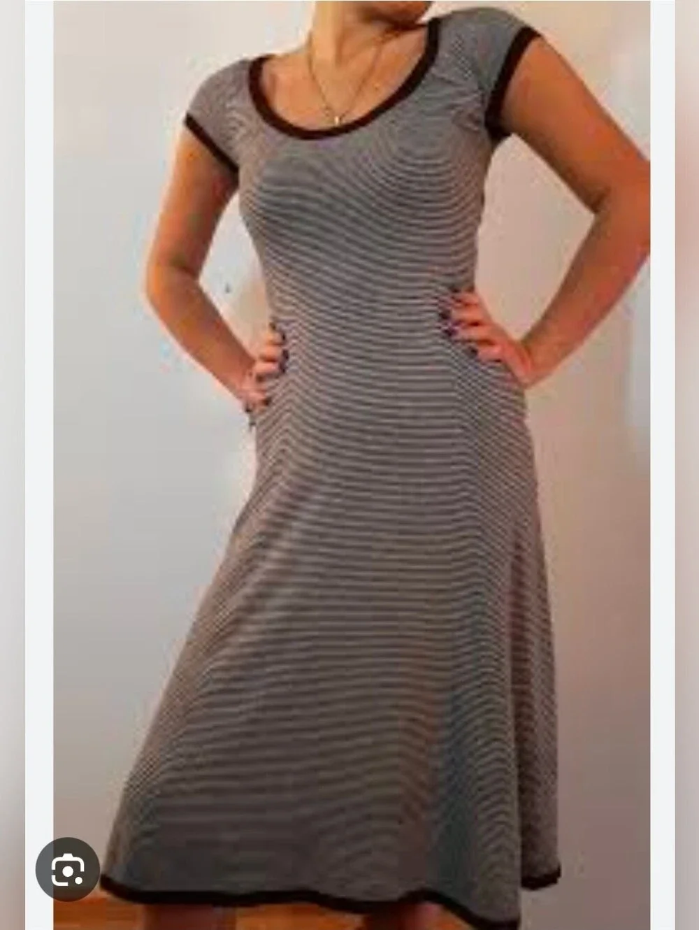 Zara Stripped Fit And Flare Dress Zara Stripped Fit And Flare Dress